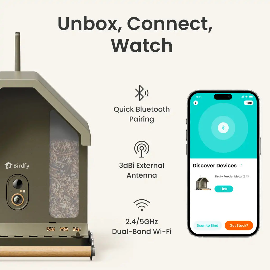 Birdfy Feeder Metal 2 4K - Smart Bird Feeder with Camera