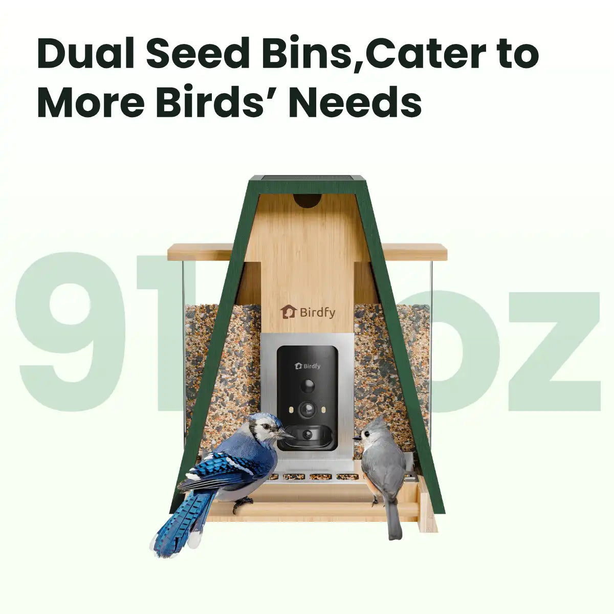 Birdfy Feeder Bamboo A Pro - Smart Metal Feeder with Camera