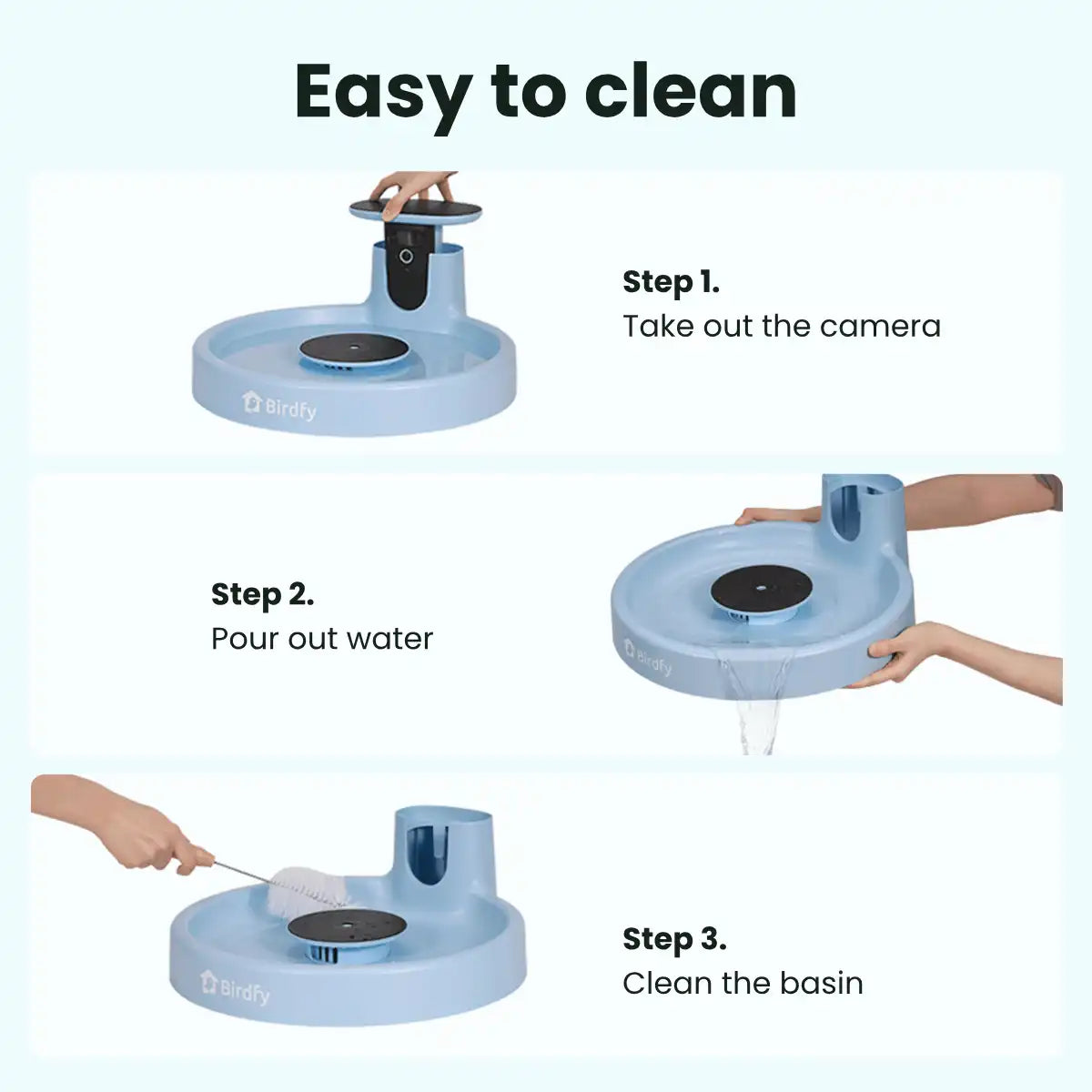 Birdfy Bath Pro White - Solar-Powered Smart Birdbath with Fountain without stand