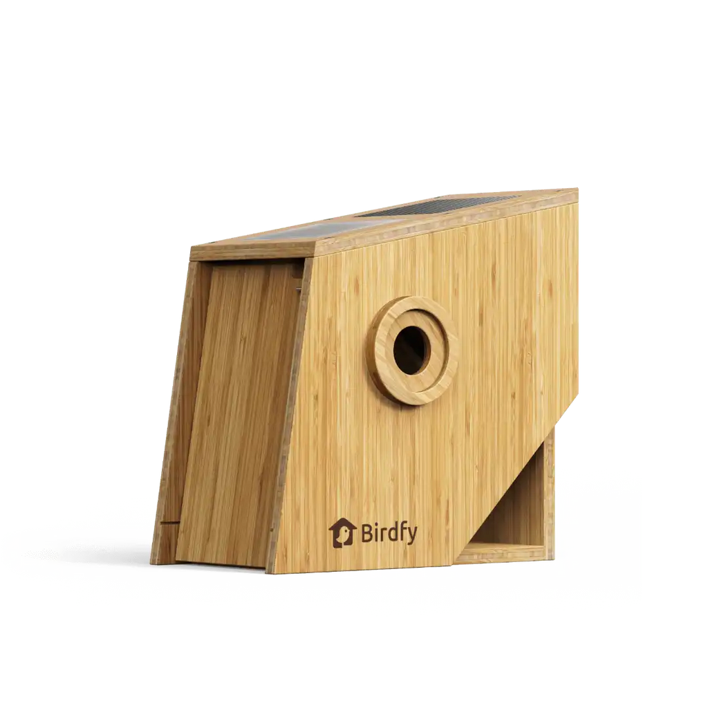 Birdfy Nest Polygon - Smart Birdhouse with Camera, Brown